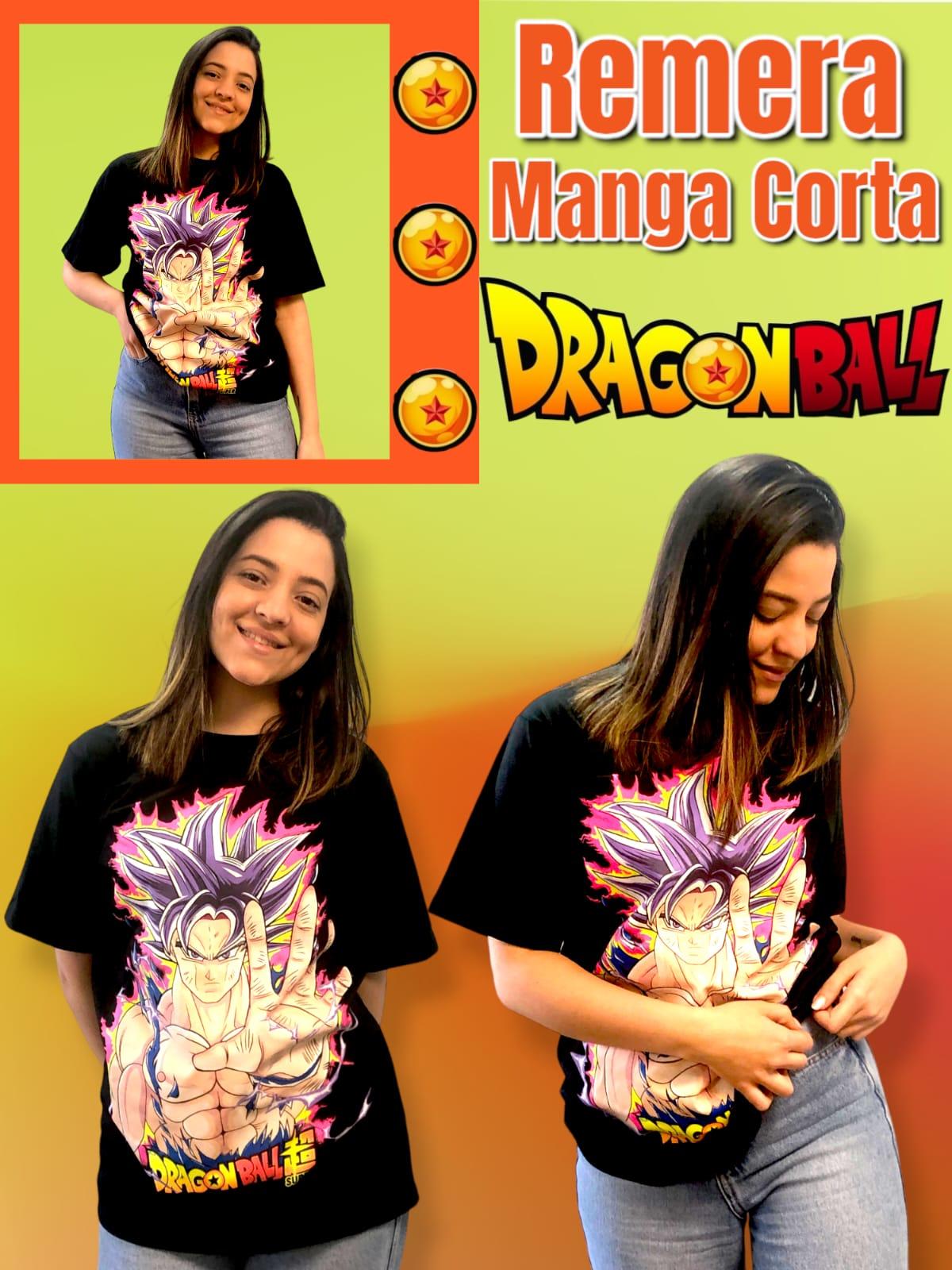 Remera Manga Corta DRAGON BALL adulto GLOW IN THE DARK